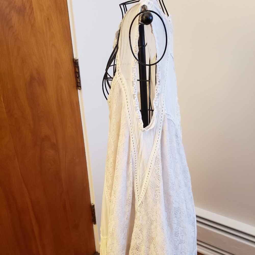 Free People  One Angel Dress  Lace Open Back Distressed Dress/Tunic - Picture 6 of 14